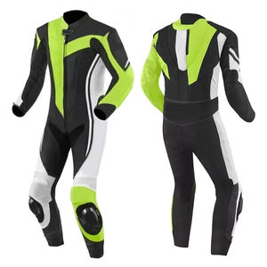 Combinaison de moto en cuir véritable avec logo personnalisé, unisexe, haute qualité, vêtements de course automobile, taille plus, imperméable - Product Image 1