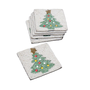 Handmade Modern Glass <b>Coaster</b> Premium Home Decor with Traditional <b>Beaded</b> Design Embroidered Seed Beads for Promotions - Product Image 6