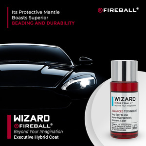 Fireball WIZARD Executive, Revestimiento Cerámico Híbrido, 105 ml (3 x 35 ml), 6 Años de Durabilidad, Superhidrófobo, Alto Brillo, Larga Duración - Product Image 3