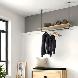 <span class=keywords><strong>Porte</strong></span>-<span class=keywords><strong>manteau</strong></span> <span class=keywords><strong>mural</strong></span> industriel <span class=keywords><strong>de</strong></span> 40 pouces, séchoir à vêtements <span class=keywords><strong>pour</strong></span> placard, chambre, <span class=keywords><strong>salle</strong></span> <span class=keywords><strong>de</strong></span> <span class=keywords><strong>bain</strong></span>, organisateur <span class=keywords><strong>de</strong></span> rangement Y-04 - Product Image 2