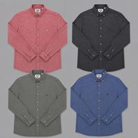 Chemises décontractées à manches longues en coton et lin de qualité supérieure pour hommes, surplus en gros |   Chemises d'affaires de couleur unie en stock