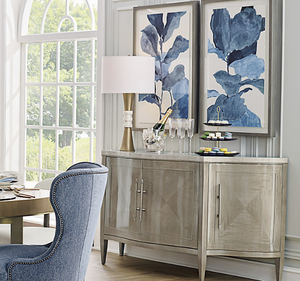 Buffet en bois d'acajou massif Fasano, fait main, design élégant et courbé, meuble de rangement minimaliste pour salon - Product Image 3