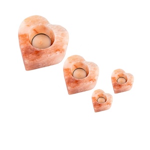 Heart Shape <b>Candle</b> Holder With Three Hole Light <b>Pink</b> Tea Light Heart -Sian Enterprises - Product Image 2