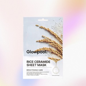 แผ่นมาส์กหน้า GLOWPOOL Korean K-Beauty Glowful Rice Ceramide Sheet Mask ผลิตในเกาหลี 22 กรัม ผสมสารสกัดจากโสม - Product Image 1