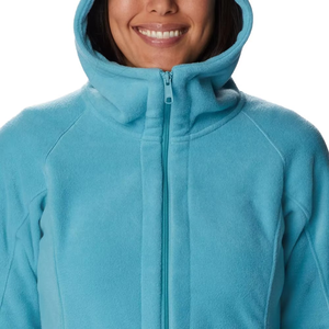 Veste polaire à fermeture éclair intégrale pour femme, à capuche, couleur unie, manches longues, respirante, pour l'automne, coupe classique, bleu - Product Image 6