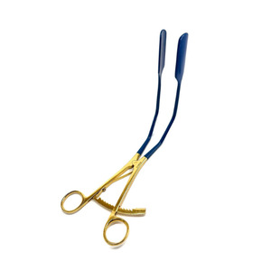 High Quality Stainless Steel Lateral Wall Retractor Blade 1" X 2" Blue Gold Coated Gynecology Surgical <b>Instruments</b> CE - Product Image 2