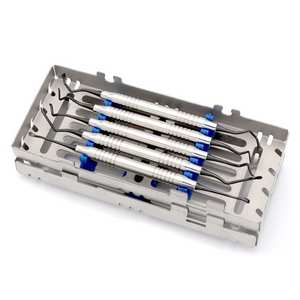 Kit de chirurgie mucogingivale 16 pièces avec cassette, instruments dentaires parodontaux pour traitement des gencives, usage hospitalier et clinique - Product Image 1