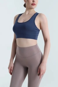 Ever Glow Nouveau design frais Soutien-gorge de sport pour femme Heather Yoga Grande taille Soutien élevé Respirant Fitness Personnalisé Col en U sur le devant Ligne en T - Product Image 4