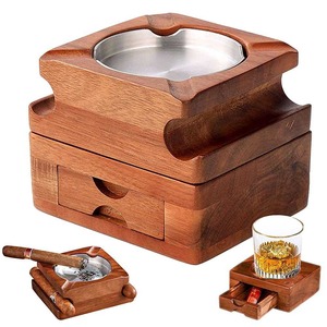 <span class=keywords><strong>Cendrier</strong></span> en bois religieux élégant, fait main, écologique, décoratif, pour table, maison, bureau, balcon M/S SHAAD - Product Image 3