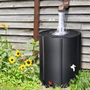 Serbatoio Pieghevole Nero da 132 Galloni per Raccolta Acqua Piovana, Accessori da Giardino - Product Image 1