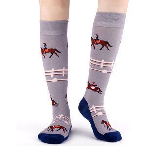 Chaussettes d'équitation de qualité supérieure, édition optimale, pour usage sportif, avec impression personnalisée, chaussettes d'équitation équestres très vendues - Product Image 6