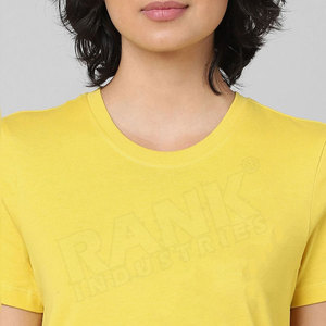 T-shirts pour femmes en gros avec impression de logo OEM, T-shirts personnalisés pour femmes, 100% coton, coupe ajustée décontractée, tee-shirt pour femmes - Product Image 6
