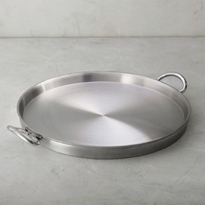 Bandeja Redonda Plateada de Metal con Asas Resistentes para Aportar un Toque Moderno a la Decoración de tu Hogar y al Servicio en la Mesa - Product Image 2