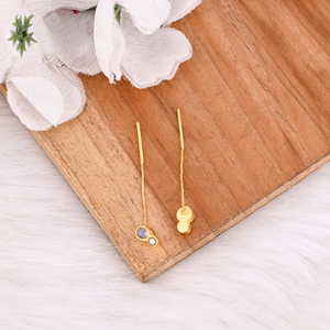Pendientes de Perlas Naturales y Piedra Lunar Arcoíris, Joyería Artesanal con Piedras Preciosas para Mujer - Product Image 4