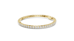 White Gold Gold Plated Round Lab-Grown Diamond Luxury <b>Charm</b> Wedding Gift Bracelet for Unisex | IGI Certified - Product Image 6