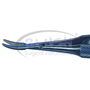 Strong Curved Titanium Needle Holder Ophthalmic Suturing Forceps Eye Microsurgery Instrument Model 2 By <b>Blush</b> Surgical - Product Image 4