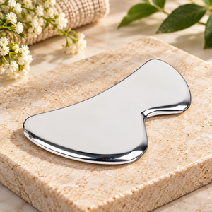 Herramienta de Masaje Facial Ayurvédica de Acero Kansa en Forma de B, para Esculpir el Rostro, Lifting Facial, Cuidado de la Piel, Raspado, Bienestar y Belleza - Product Image 1