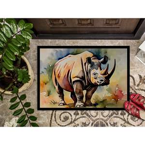 Non-Slip Indoor/<b>Outdoor</b> Rhinoceros Doormat 24H X 36W Low Pile Washable Front <b>Door</b> <b>Mat</b> for Entryway - Product Image 3