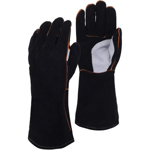 Guantes de Soldadura Hechos de Cuero Vacuno de Doble Capa de Alta Calidad, Diseño Personalizado, Guantes de Soldador Industriales para Construcción - Product Image 1