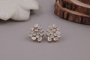 Pendientes de Aro Largos de Nuevo Diseño, Alta Calidad, Lujo, Oro de 9k, Forma de Pera y Redonda, Diamantes, Joyería Fina Vintage - Product Image 4