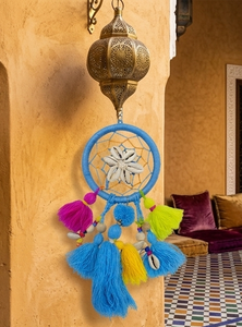 Colorful <b>Tassel</b> Dreamcatcher Keychain With Shell Beads And Fringe Decorative Accessory - Product Image 2