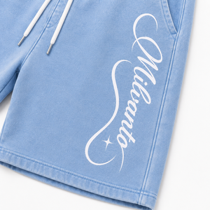 Shorts en coton épais pour homme |   Shorts streetwear amples et surdimensionnés |   Shorts en molleton français personnalisés, effet délavé vintage, 400 GSM - Product Image 3