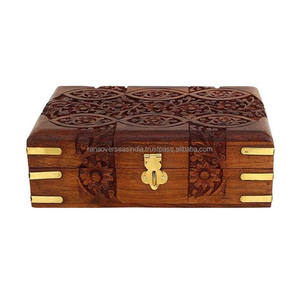 กล่องเครื่องประดับไม้คุณภาพสูงขายดีการออกแบบดอกไม้หรูหราสำหรับสร้อยคอสร้อยข้อมือต่างหูงานฝีมือไม้ตัวเลือกขายส่ง - Product Image 2
