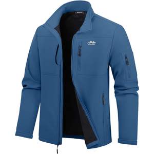 2025 <b>Men's</b> XL Softshell <b>Jacket</b> <b>Lightweight</b> Warm Fleece Lined Windbreaker <b>Waterproof</b> Coated Outdoor Gear Polyester Fill Plain - Product Image 4