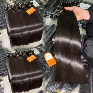 Paquetes de cabello humano crudo Remy 100%, máquina recta de hueso alineado con cutícula de alta calidad, trama doble al mejor precio - Product Image 1