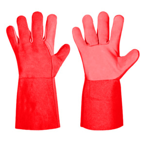 Gants de soudage TIG en cuir de chèvre et croûte de vache renforcés, durables et résistants, ignifuges, pour travaux lourds, sécurité optimale - Product Image 5