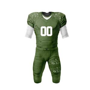 Adult Tackle American Football Uniform with <b>Pads</b> Custom Logo Design Plus Size Short Sleeve - Product Image 2