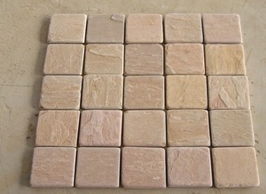 <b>Lime</b> Pink Limestone Durable Non-Slip Paving Slabs and Tiles for Interior and Exterior Design - Product Image 4