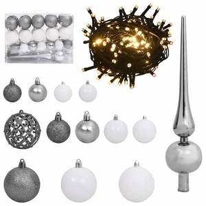 Sapin de Noël artificiel à 150 LED, 59,06 pouces, vert, lumières de Noël festives - Product Image 5