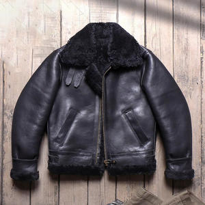 Chaqueta de cuero de vaca para hombre, estilo clásico, ligera, genuina y a la moda, para invierno. - Product Image 2