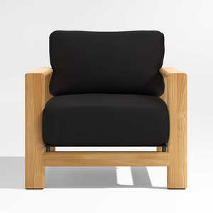 Sillón Moderno Nathalie Hecho de Madera de Teca Sólida de Alta Calidad con Acabado de Tapicería Natural para Uso en Interiores o Exteriores - Product Image 2