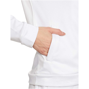 Women's White Lightweight Tracksuit Full <b>Zip</b> <b>Hooded</b> Sporty Geometric Pattern Breathable Polyester Sweatshirt Pants Set Spring - Product Image 5