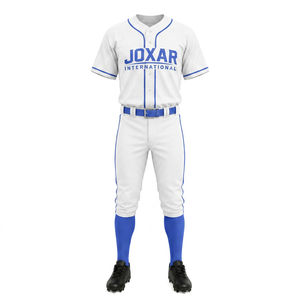 Tenues de baseball personnalisées avec noms d'équipes, logos, marque privée, prix bas, grandes tailles, vente en gros, ensembles d'uniformes de baseball, designs brodés sur mesure - Product Image 1