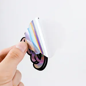 Custom Holographic <b>Sticker</b> Waterproof UV Resistant <b>3D</b> Rainbow Effect Die Cut Vinyl Logo Printing - Product Image 6