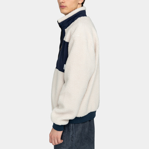 Manteau d'hiver en sherpa pour homme, couleur unie, fermeture éclair, coupe ample, manches longues, style streetwear, en polaire et laine, vente en gros - Product Image 3