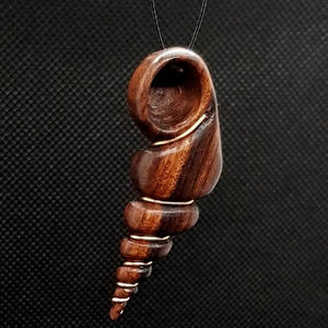 CHAÎNES COLLIERS POUR FEMMES HOMMES NATUREL GRAND BOHO TRIBAL SONO BOIS Pendentif sur cordon réglable Collier fait main - Product Image 2