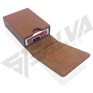 Étui de protection pour cartes à jouer en cuir PU à simple compartiment, étui de poker durable, portefeuille polyvalent, pochette à monnaie pour jeux de société - Product Image 4