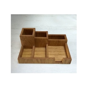 Support à stylos décoratif en bois fait main, organiseur de papeterie pour stylos, crayons, marqueurs et organisation du bureau - Product Image 6