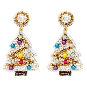 Boucles d'oreilles brodées à la main avec motif papillon en perles de rocaille, base en coton léger, style de bijoux traditionnels, 169 - Product Image 1