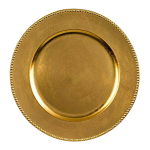 Assiettes de présentation métalliques élégantes, finition dorée, conçues pour une élégance intemporelle sur les tables de fêtes et de vacances. - Product Image 2