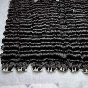 ผมดิบแบบลอนลึก8-40นิ้วช่อผมลอนบริสุทธิ์แบบไม่ใช้สารเคมี100% ผู้บริจาค - Product Image 4