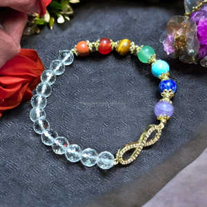 ลูกปัดพลอยใสสำหรับผู้ชายผู้หญิงฮวงจุ้ยบำบัดจักระ7เม็ด - Product Image 3