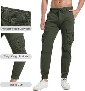 Men's Hiking Cargo Pants <b>Joggers</b> <b>Slim</b> Fit Stretch Lightweight Casual Work Pants with Pockets Drawstring Waist - Product Image 5