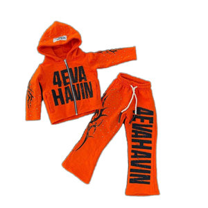 ชุดวอร์มลำลองสำหรับผู้หญิงสำหรับฤดูหนาว ผ้าฝ้าย 100% แห้งเร็ว ระบายอากาศได้ดี สวมใส่สบาย สีพื้น ผ้าฟลีซ มีซิป ฮู้ด - Product Image 3