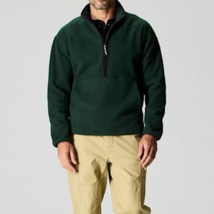 Men's Knitted Half Zip 100% Cotton Fleece Winter <b>Sweater</b> Long Sleeve Stand Collar Casual Sportswear Custom - Product Image 2