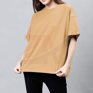 เสื้อยืดคอกลมแขนสั้นทรงหลวมสำหรับผู้หญิง สีพื้น ไซส์ใหญ่ ทรงหลวม สไตล์ทุกฤดูกาล - Product Image 5